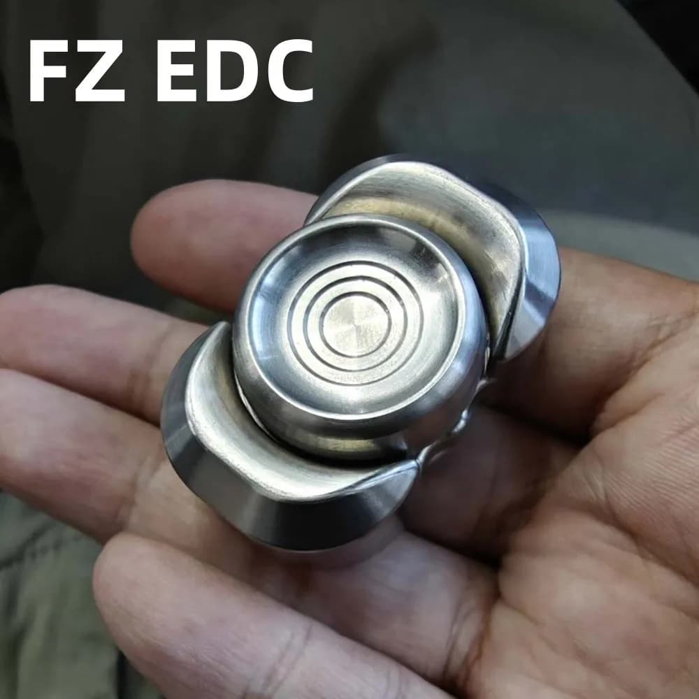 FZ EDC Fidget Spinner a due pale Fidget Spinner Manipolazione Sensazione di sollievo dall'ansia Gadget Fidget Toys Adulti Disegni originali in metallo