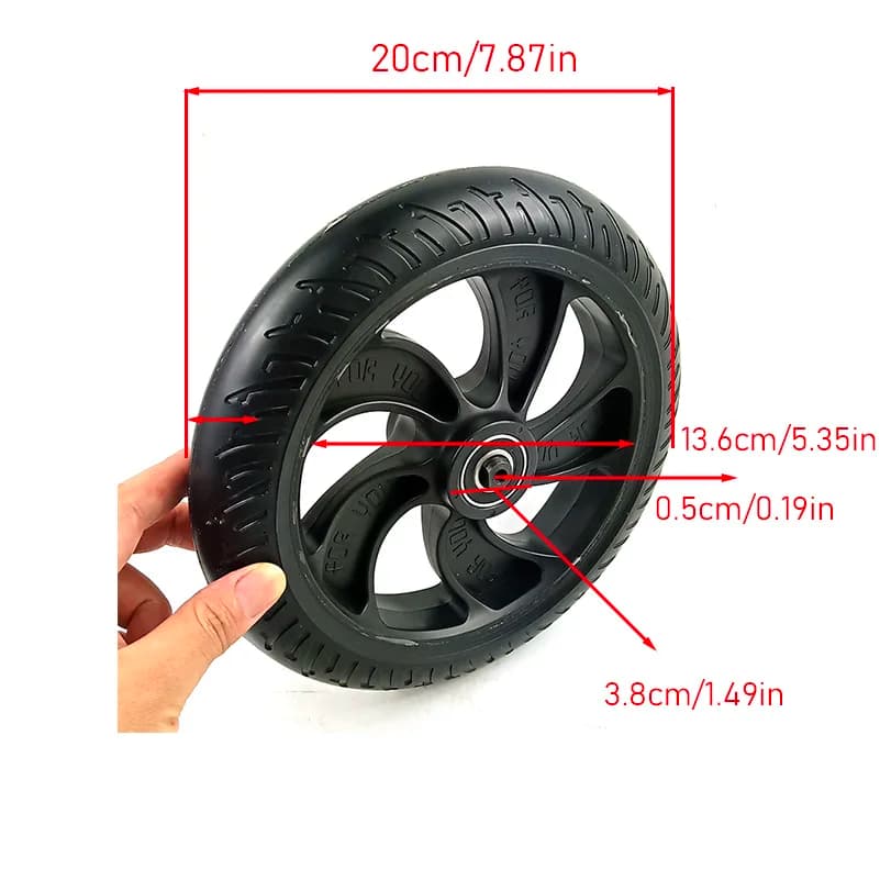 Ruota posteriore originale per monopattino elettrico pieghevole KUGOO S1 S2 S3, ricambio, ruote da 8 pollici