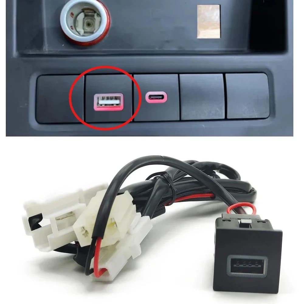 USB QC3.0 with VW Golf 5 cable for VW Golf 6