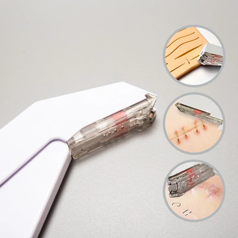 Stapler Monouso per Chiusura Ferite Cutanee in Titanio Sterile, Dispositivo Chirurgico per Uso Medico, Prodotto in Fabbrica Cinese