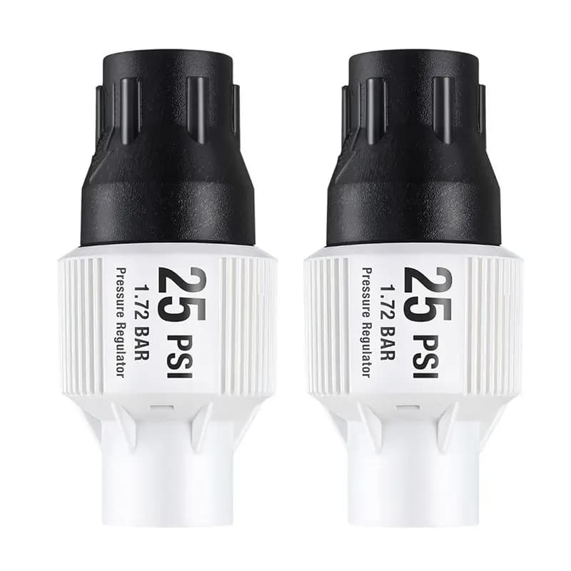 A53Q-2 Pack 25Psi Drip Irrigation Pressure Regulator Kit, Water Backflow Preventer For 3/4Inch Garden/Faucet Hose