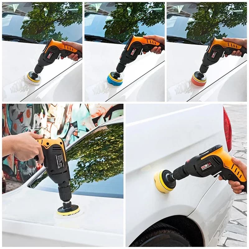 Kit di 11 Tamponi per Lucidatura e Taglio da 3 Pollici, Spugne per Lucidatura e Ceratura per Auto