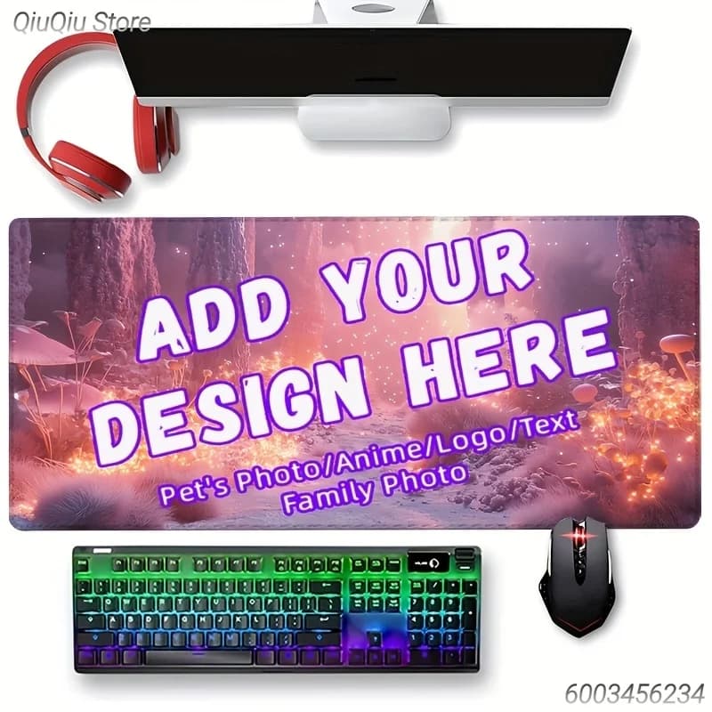 Custom Mouse Pad Smooth Soft Surface Custom Print Image Non Slip Rubber Desk Mat for Gaming & Office Daily Use