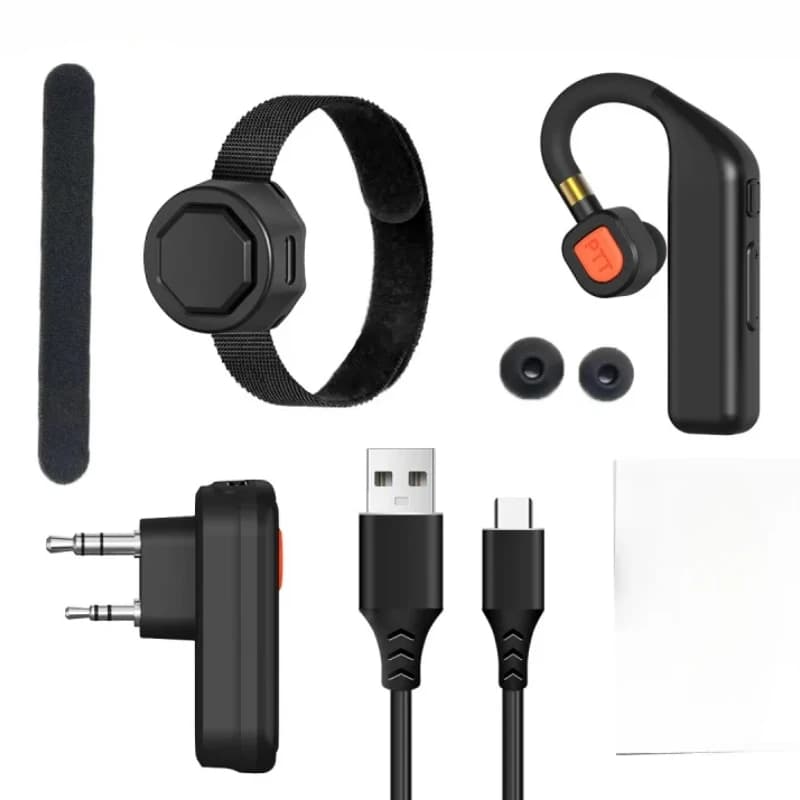 BT-E2 Walkie Talkie 2.4G Wireless Headset Noise Reduction Handsfree Earpiece Replacement for UV-5R UV-32 UV-21