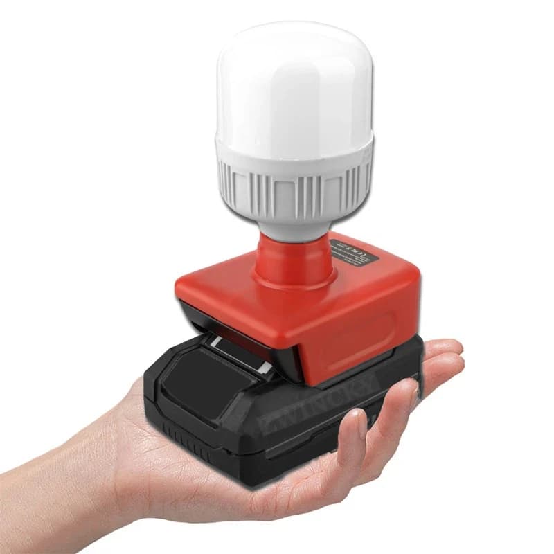 Portable tool light suitable for Einhelll Power X-Change series 18V Cordless E27 bulb LED light indoor and outdoor work light
