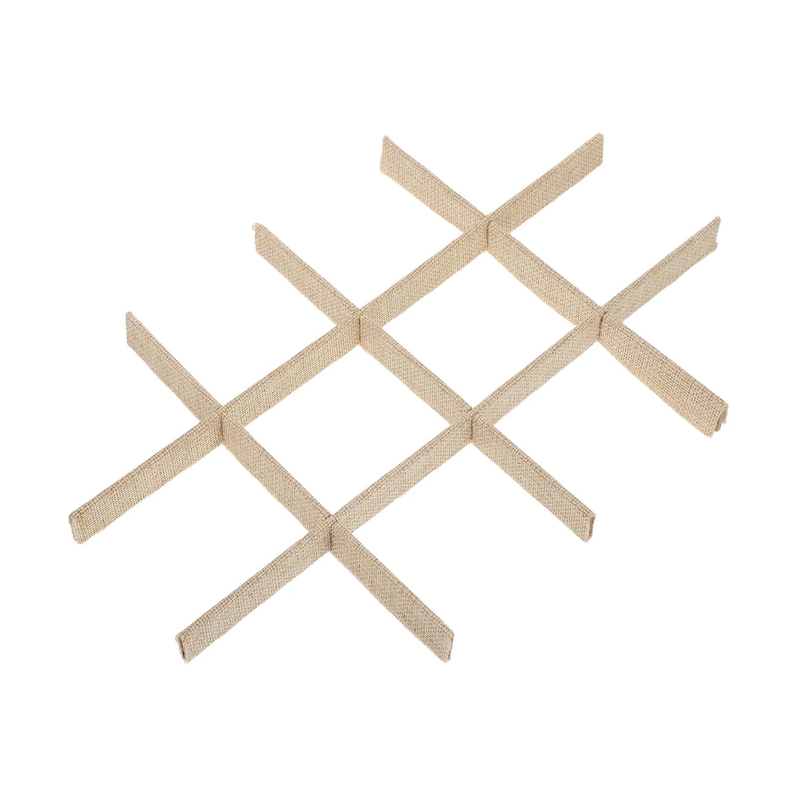 Adjustable Jewelry Box Divider Insert Scratchproof 12 Grid Tray Organizer for Necklace Ring Earring Storage 35x24cm Beige
