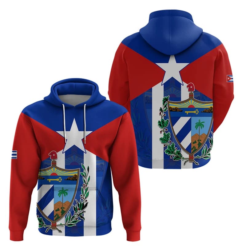 Cuba Flag Print Hoodie For Men New In Long Sleeves Sweatshirts Pullover Tops Fashion Sports Running Oversized 3D Graphic Hoodies