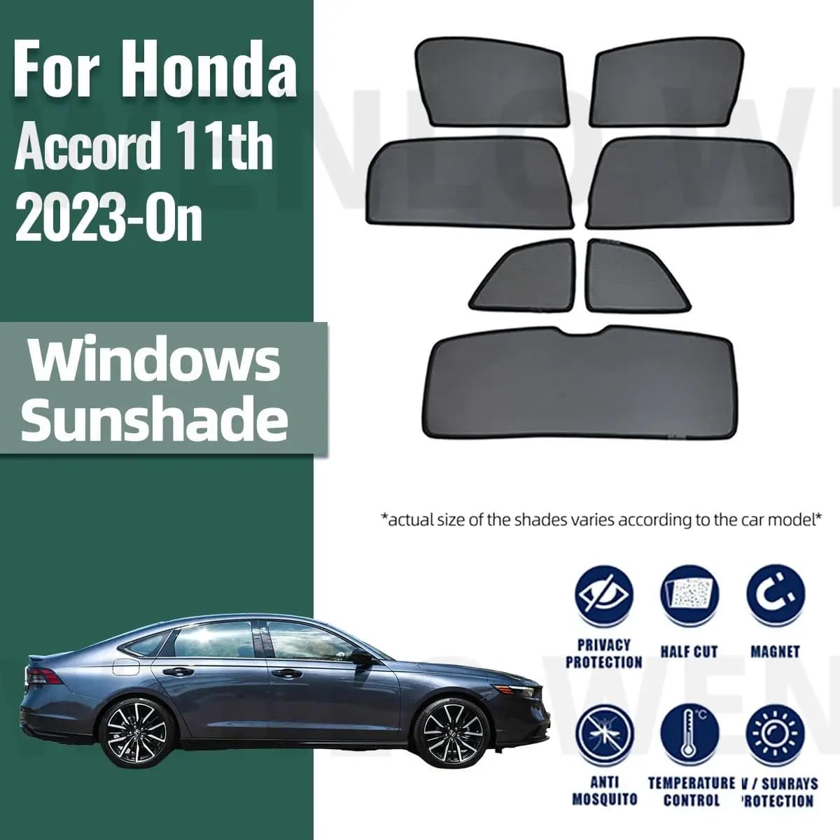 Per Honda Accord 11th 2023 2024 Lunotto Laterale Posteriore Parasole Visiera Auto Parasole Accessori Parabrezza Anteriore Maglia Veicolo Tenda