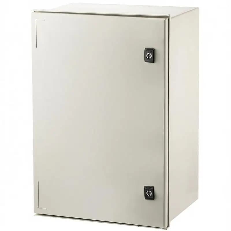 Metal Electrical Cabinet 24 x 16 x 9'' For Solar System Industrial Factory Farm Site, IP66 Dustproof Outdoor Indoor Junction Box Mounting Plate 60 x 40 x 23 cm Wall Mount Case Gray Finish Heavy Duty Construction Locking Mechanism Hinged Door Project