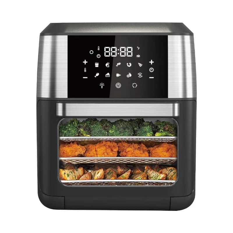 12L Large Capacity LCD Display Smart Touch Screen Healthy Air Fryer
