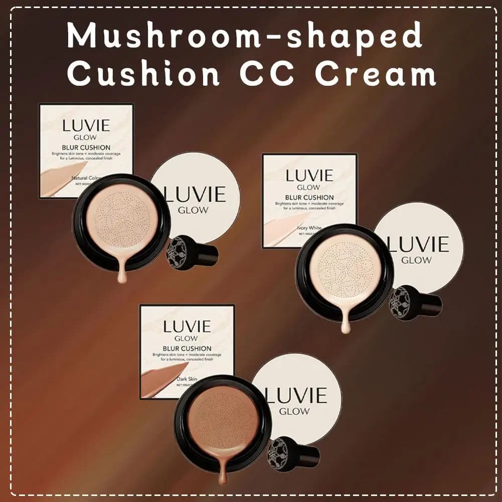 LUVIE GLOW Fondotinta con pillow per testa di fungo Cream BB/CC Control oil Hydrating Scraping Cover edifiabile Korean Beauty