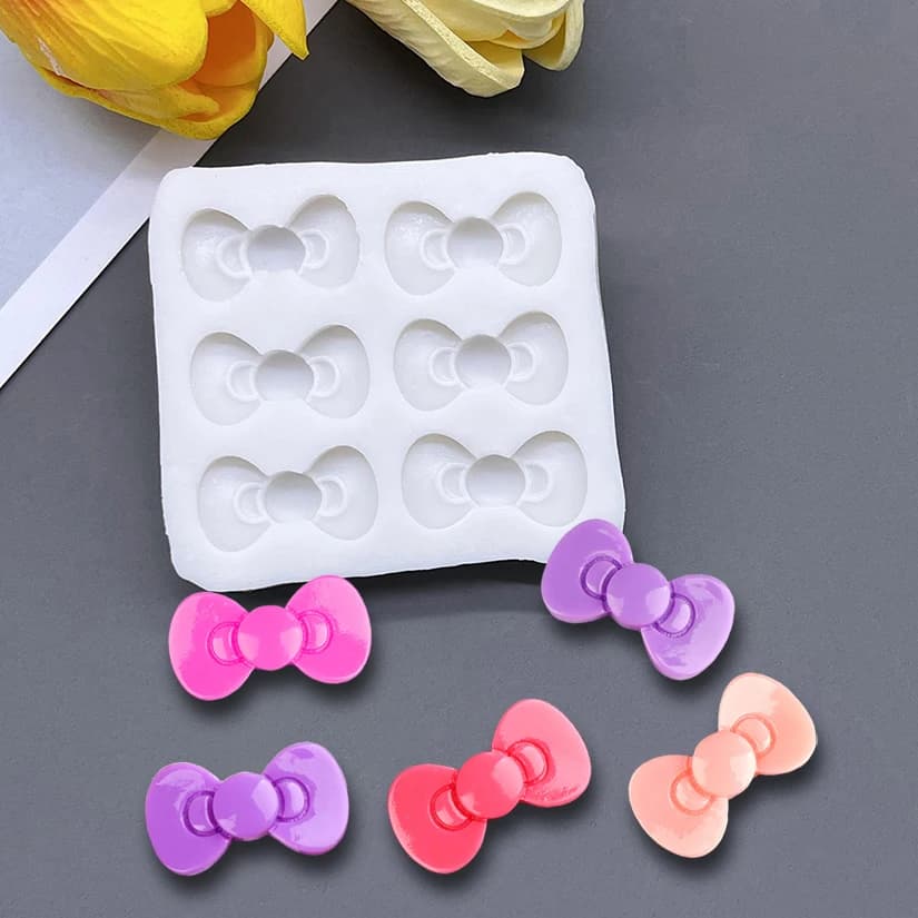 Stampo in Silicone per Fiocchi, Strumenti per Resina, Stampo per Cupcake, Utensili per Decorazione Torte in Fondente