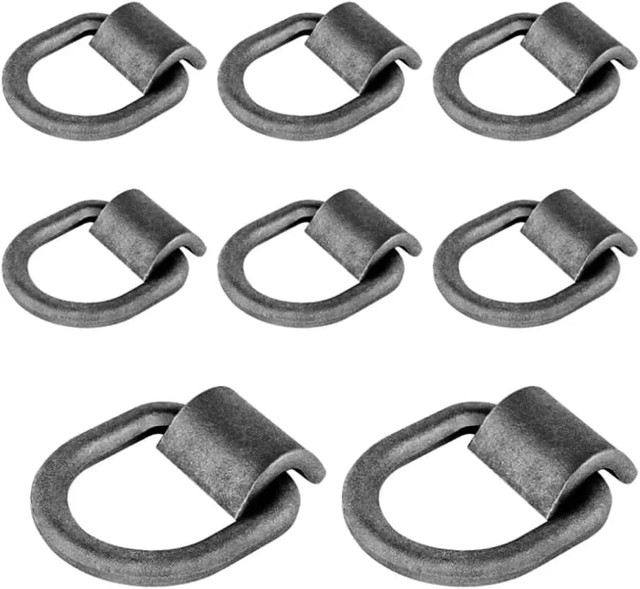 Weldable D-rings for heavy duty trailers, 3/4 inch, rolling load 26500 pounds