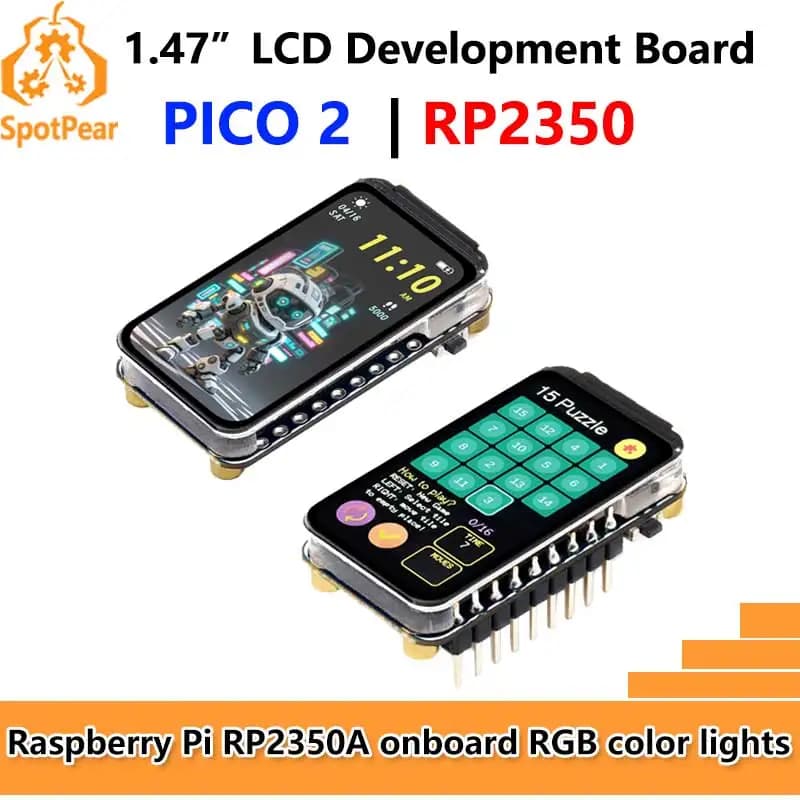 Raspberry Pi Pico 2 RP2350 Scheda di sviluppo display LCD da 1,47 pollici RP2350A Schermo da 1,47 pollici Colore RGB Waveshare RP2350-LCD-1.47