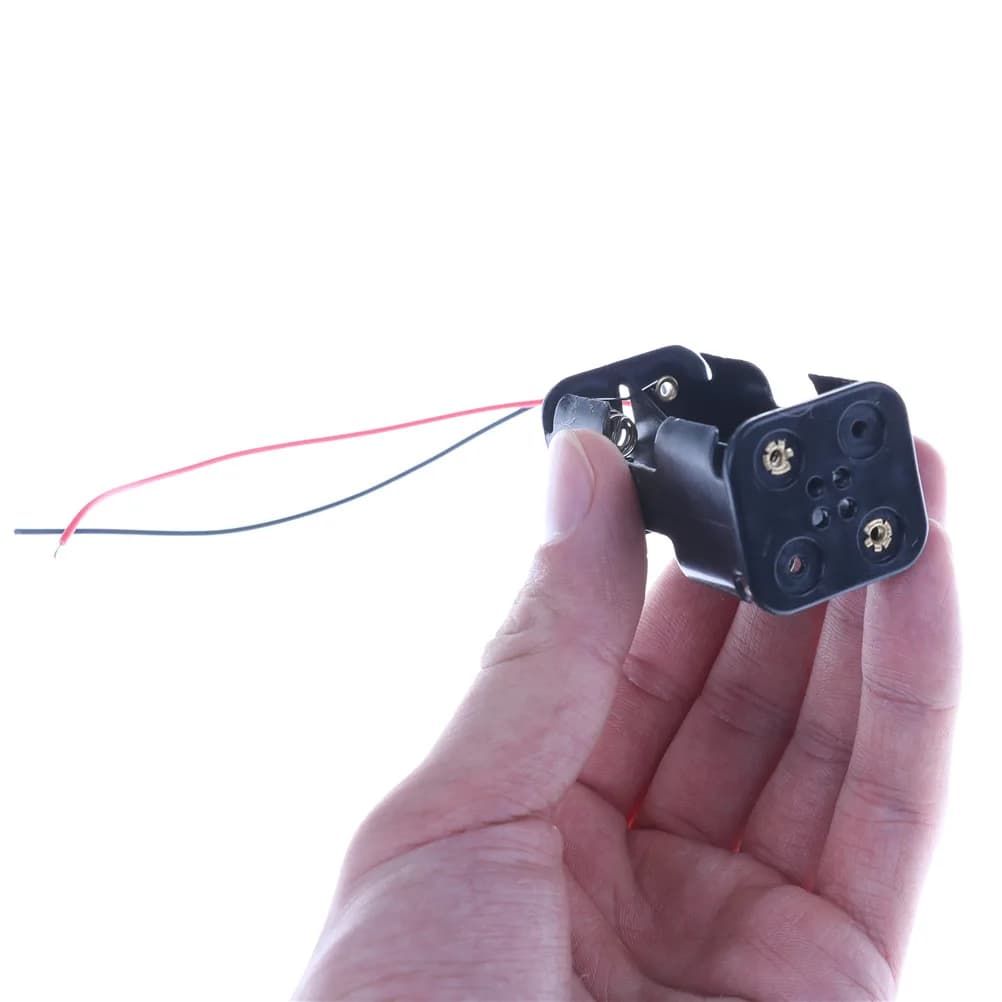 Scatola portabatteria in plastica nera 4 vano inserto batteria AA per accessori modello RC 1/8 1/10 1/16