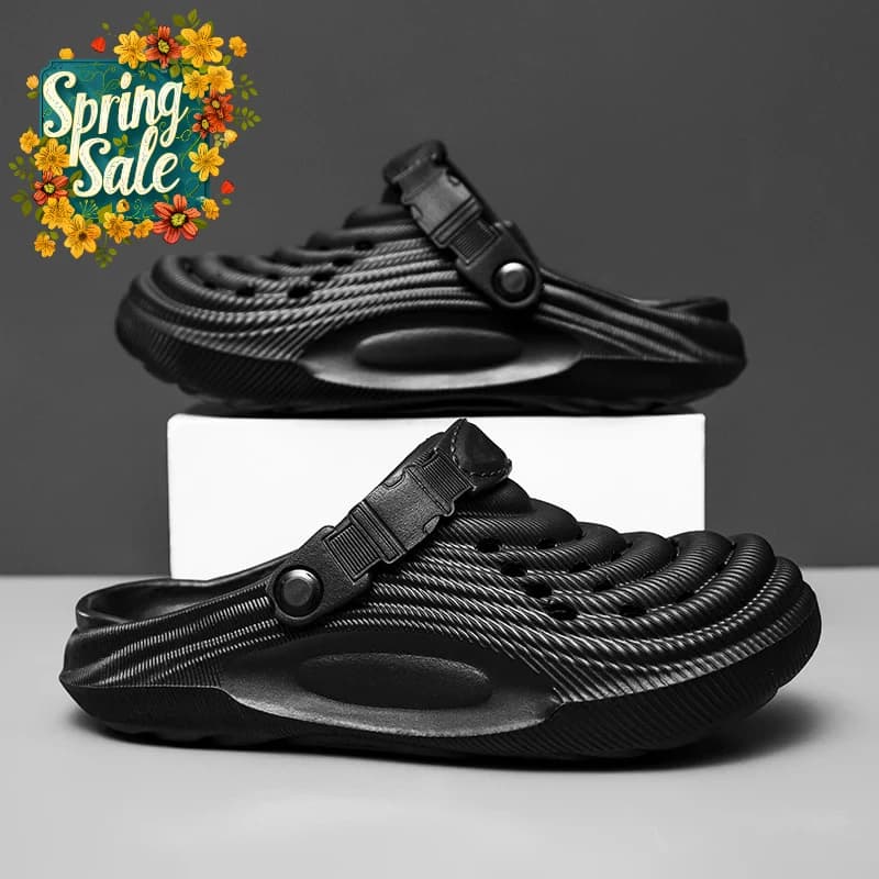Sandali da Uomo 2026 Nuovo Design Zoccoli Casual per Uomo con Suola Spessa e Morbida in EVA, Scarpe da Spiaggia Estive alla Moda, Ciabatte da Giardino per Uomo