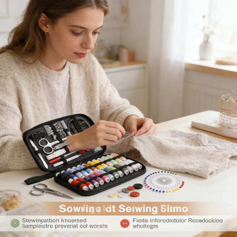 Kit Multifunzionale per Cucito Fai-da-Te, Set di Strumenti per Quilting, Cucitura e Ricamo
