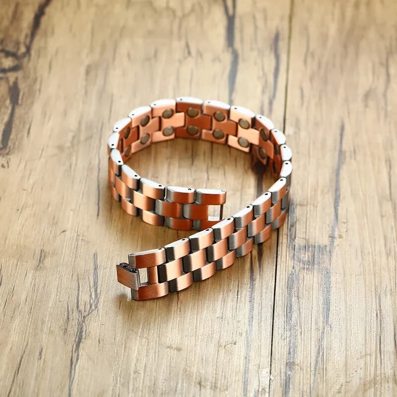Ikuinen Braccialetti magnetici in rame vintage per uomo Bracciale da polso Bracciale da uomo Catena a mano Salute Energia Matrimonio Gioielli natalizi