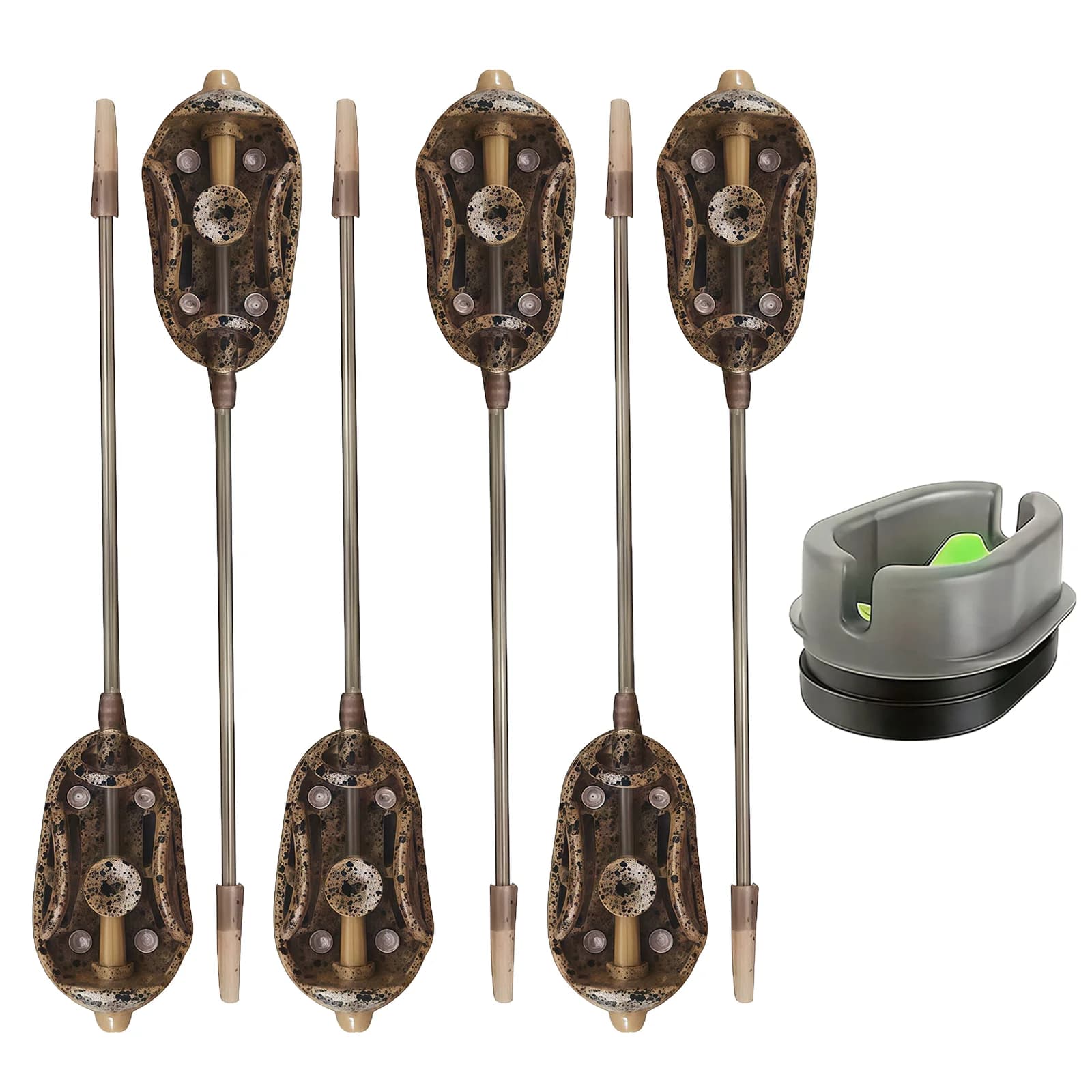 Alimentatori per carpe 1PC/2PCS/3PCS/5PCS, mangiatoie anti-groviglio a lunga alimentazione, cambio rapido del peso, da 20 g a 60 g (5 dimensioni)