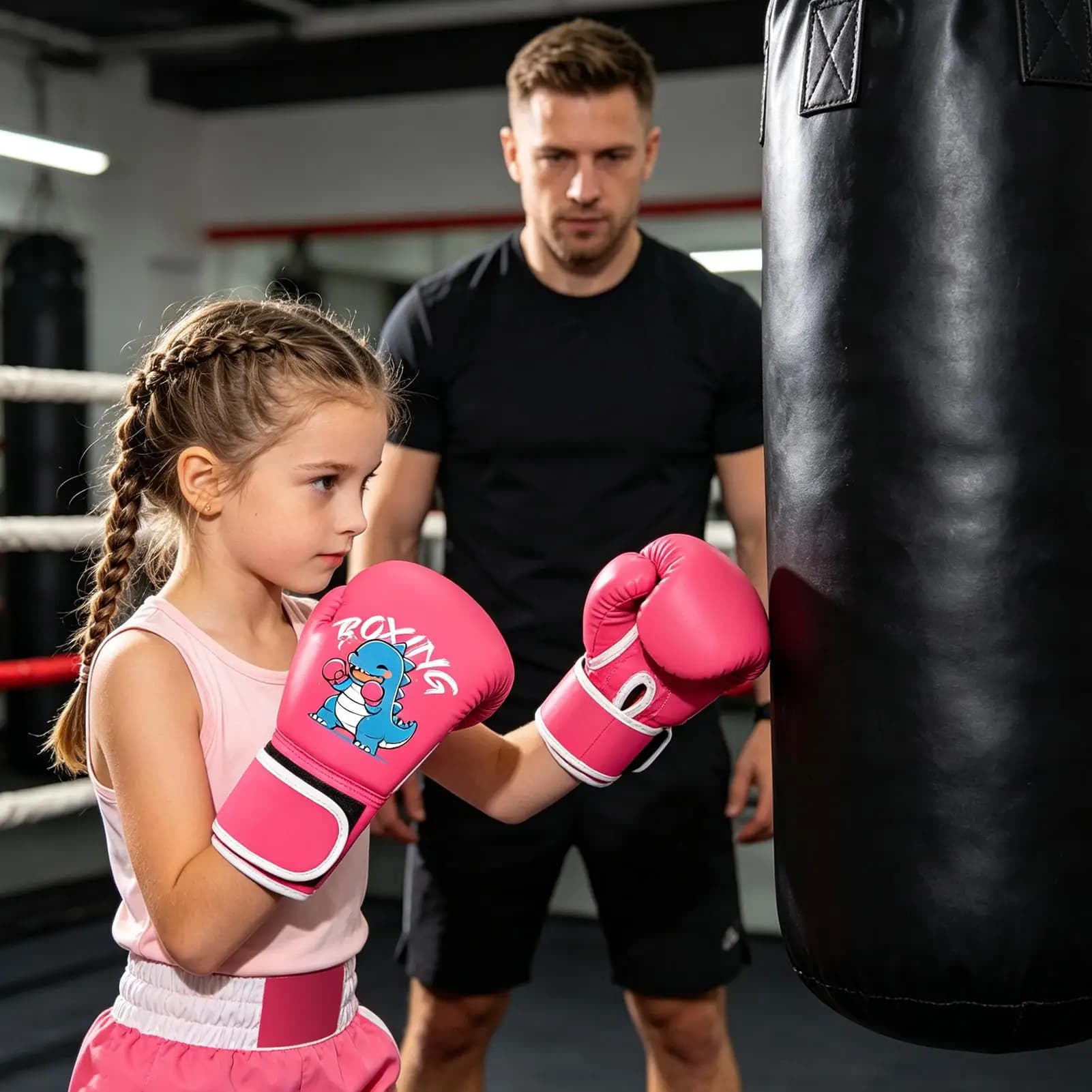 Boxing Gloves For Kids PU Punching Mitten Boxing Mitts For Ages 7-12 Punching Bag Kickboxing Martial Art Karate Sports Fitness