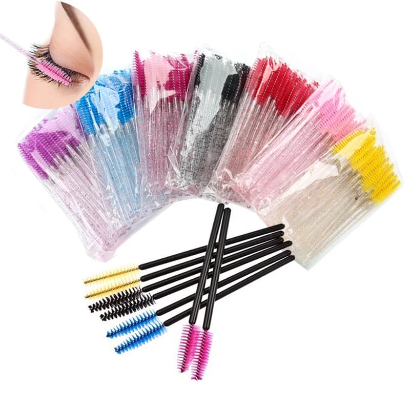 5/50 Pieces Eyelash Brushes, Extension Tools Eyelash, Eyebrow Brush, Mascara Ties, Cosmetic Applicators
