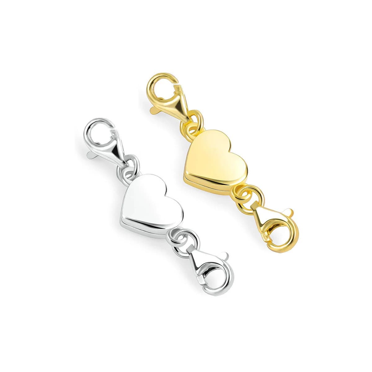 1 pz Chiusura Magnetica a Cuore per Gioielli, Chiusura Magnetica per Collana e Fermaglio a Moschettone per Collana a Doppia Catena