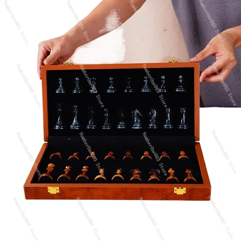 Scacchi magnetici Set di pezzi degli scacchi di fascia alta Scacchi magnetici portatili pieghevoli con scacchiera occidentale