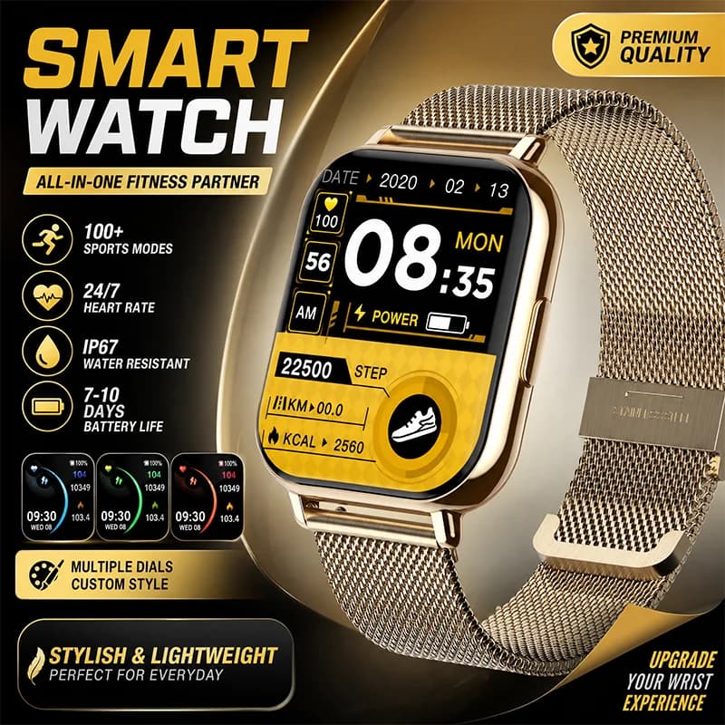NEW smart watch HD 1.83 Screen 100+sports heart rate GPS tracking Bluetoooth call smartwatch remote control for men women HT22