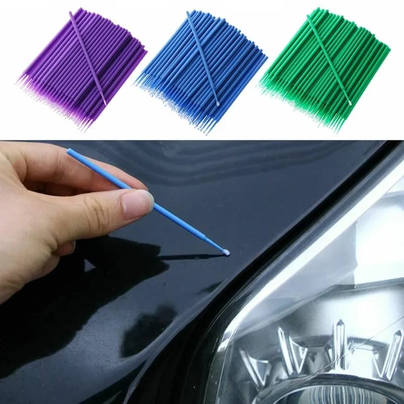 100 pcs paint brushes ritocchi pen for dentistry applicator for auto stick disposable car pen cleaning stick brushes