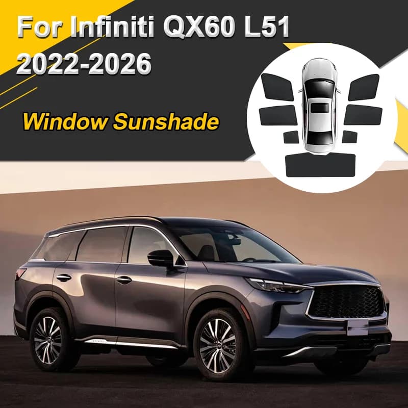 Parasole per auto per Infiniti QX60 L51 2022-2026, tendine parasole termoisolanti, visiere per parabrezza in rete, accessori auto