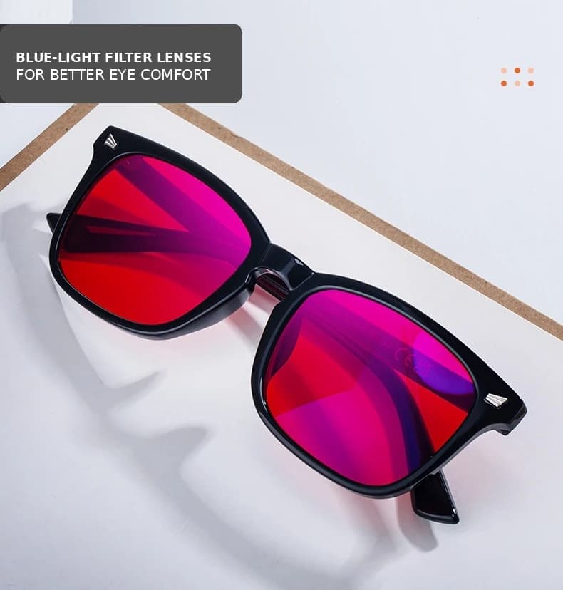 Retro Night Vision Anti Blue light Eyewear Yellow Red Men's Women's Mobile Phone Driver Glasses Computer Sports Game Goggles