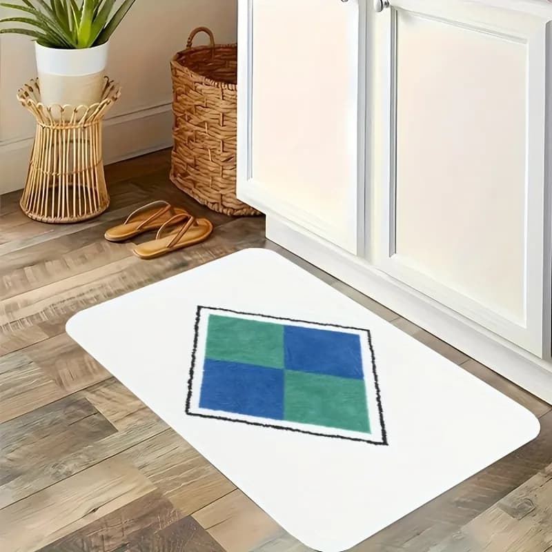 1PC Motivo geometrico Tappeto da cucina Tappetino antiscivolo Design pop Tappeto da bagno Tappetino da bagno Tappeto per la casa Lavanderia Decoreeree