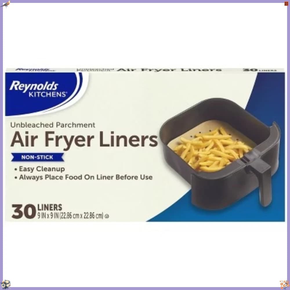 Reynolds Kitchens Non-bleached Oven Paper Sheets for Air Fryer - 30 Pieces/16,875 Piedi Quadrati
