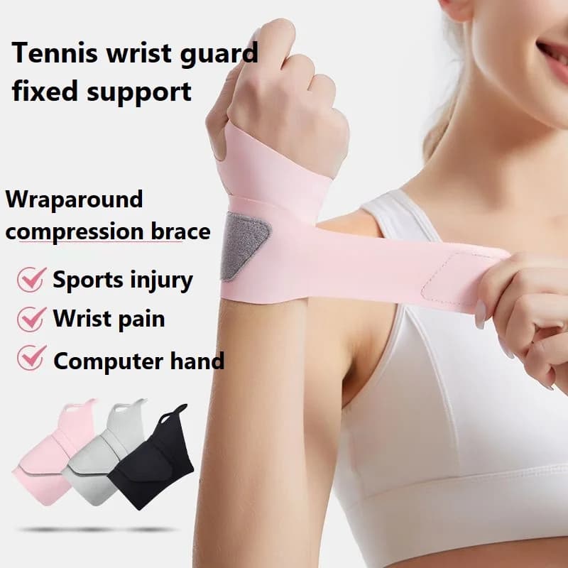 Badminton Basketball Sport Wrist Guard Ultra Thin Fixed Spandex Wristband with Fastener Tape Wrist Sprain Tendonitis Joint Brace