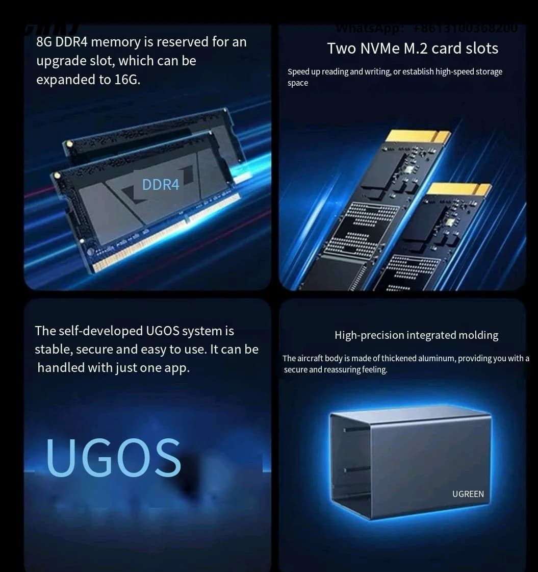 Original New DX4600 Pro 4-Bay 8G N5105 NAS Networking Storage Server