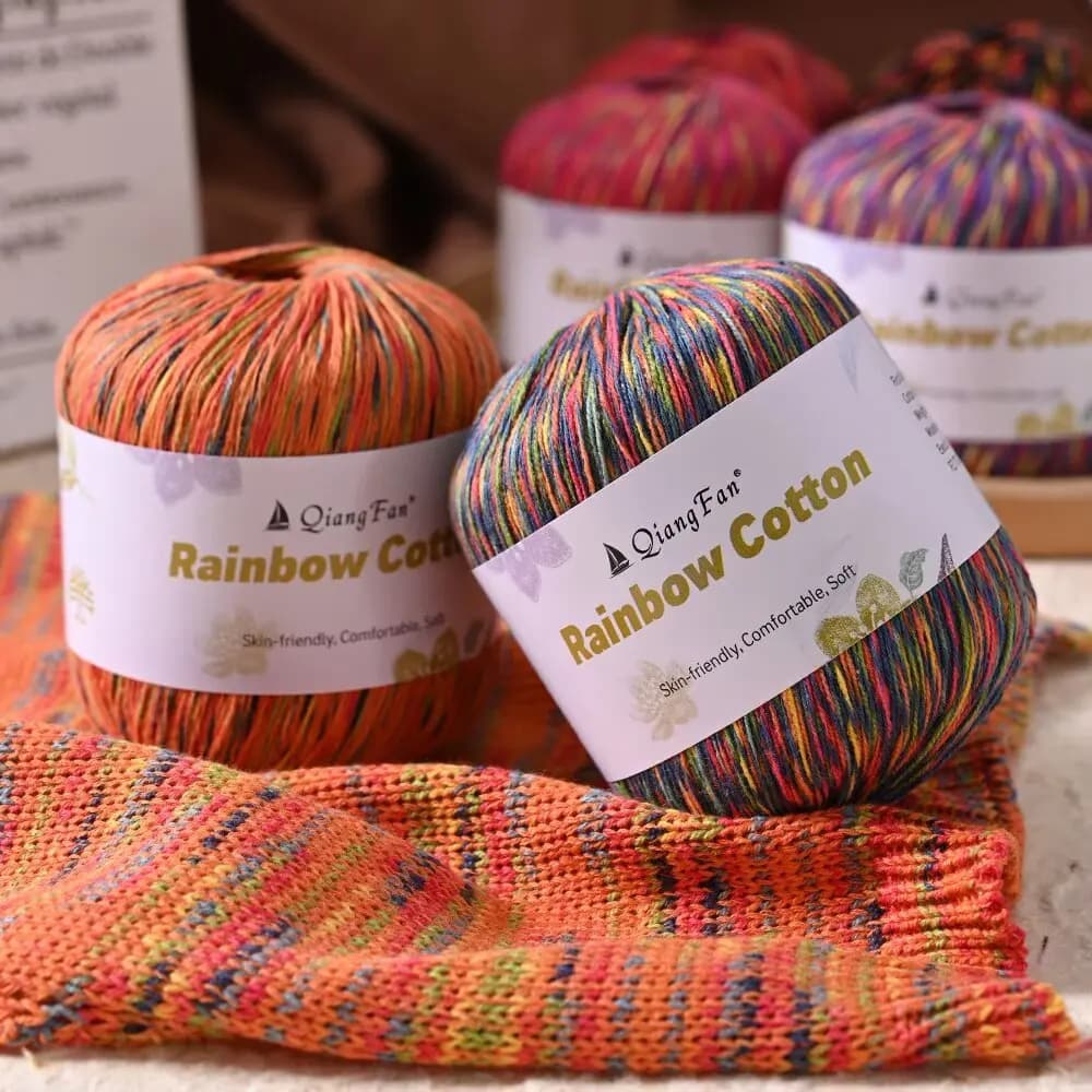Filato Arcobaleno Colorato, Filato Fantasia per Lavoro a Maglia, Adatto per Maglioni, Sciarpe, Scialli, Vestiti, Guanti, Cappelli, Borse e Varie Altre Creazioni Artigianali