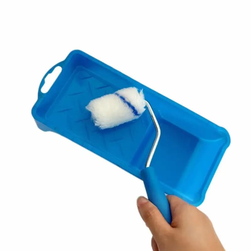 New 8Pcs 2Inch Smooth Finish Paint Roller Tray Lint-Free Mini Paint Roller Painting Walls High-Density Fabric Paint Rollers Set