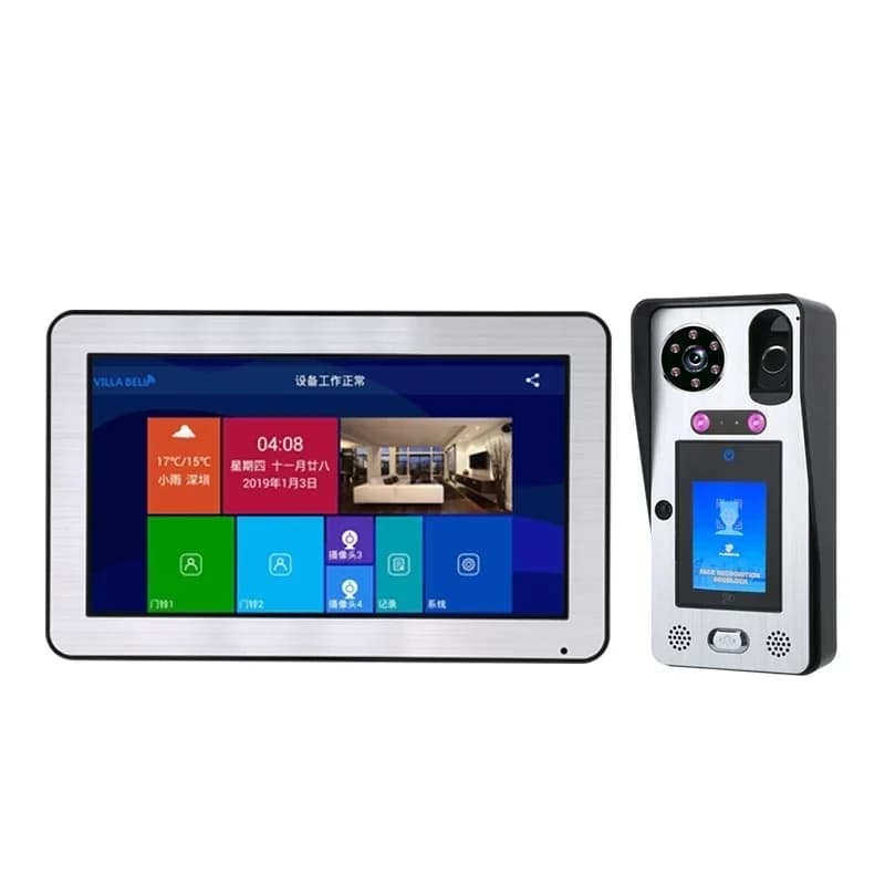 Aoshuotian 10.1 pollici 4C rilevamento del movimento citofono intelligente 1080p 2Mp wifi videocitofono wireless GLB macchina esterna per il viso