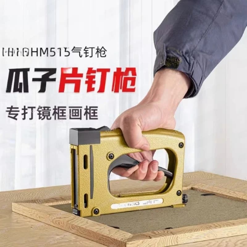 HM515 nail point manual driver plate with photo frame nailing machine with 1000 point rear plate mounting