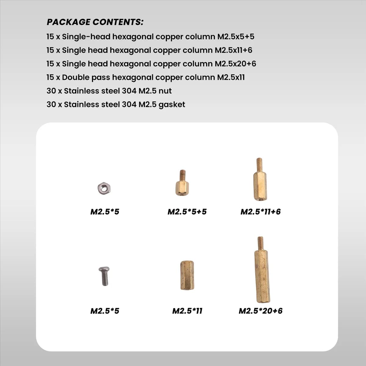 ABLK 120 pieces installation tool for Raspberry Pi 4 model B/3B+/3B series M2.5 column/hexagonal brass pitch + screws accessories kit