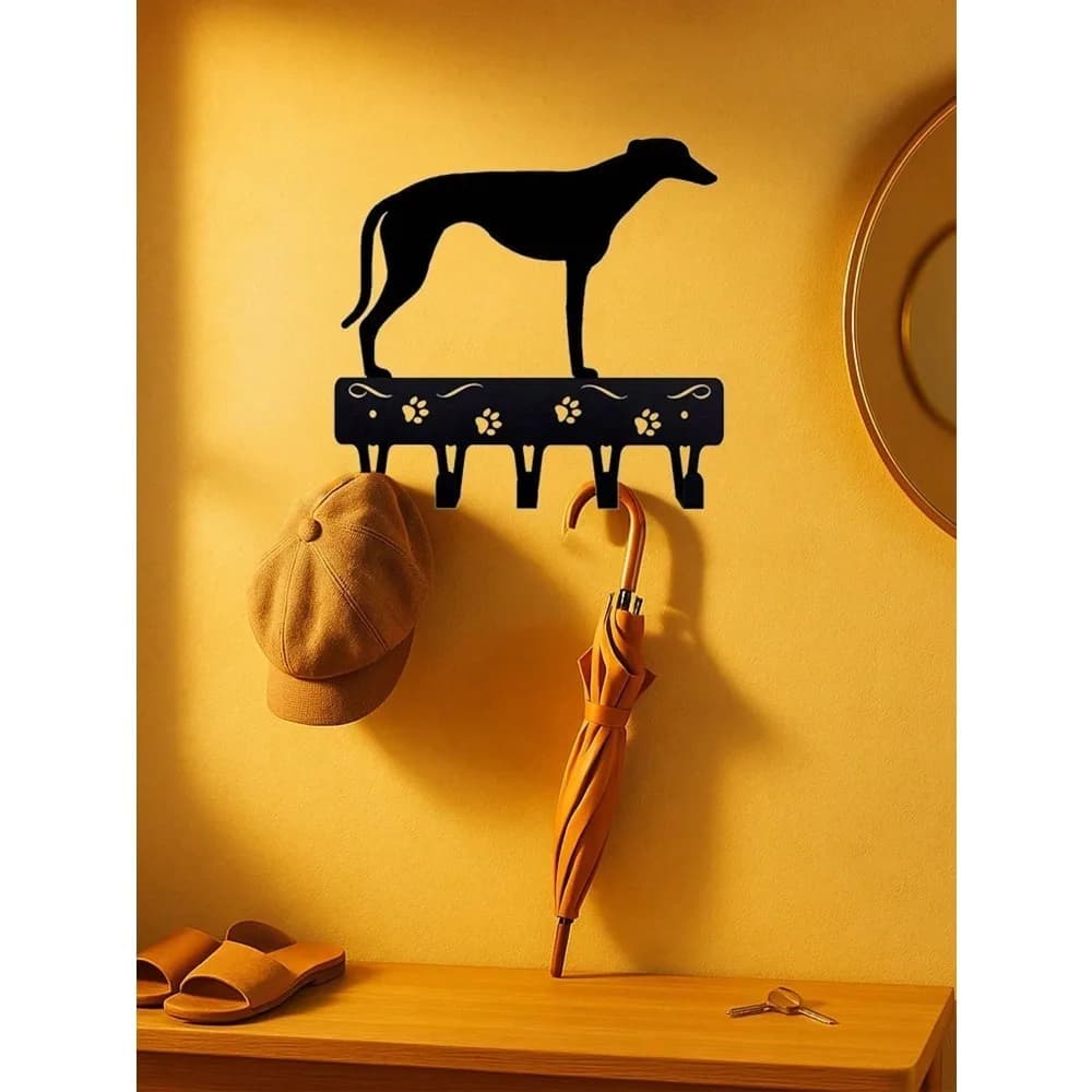 PawsomePets Ganci da Parete a Forma di Cane, Set da 3, Nero Opaco, Decorazione per Casa degli Amanti degli Animali, Organizzatore per Cappotti e Chiavi, Regalo Salvaspazio