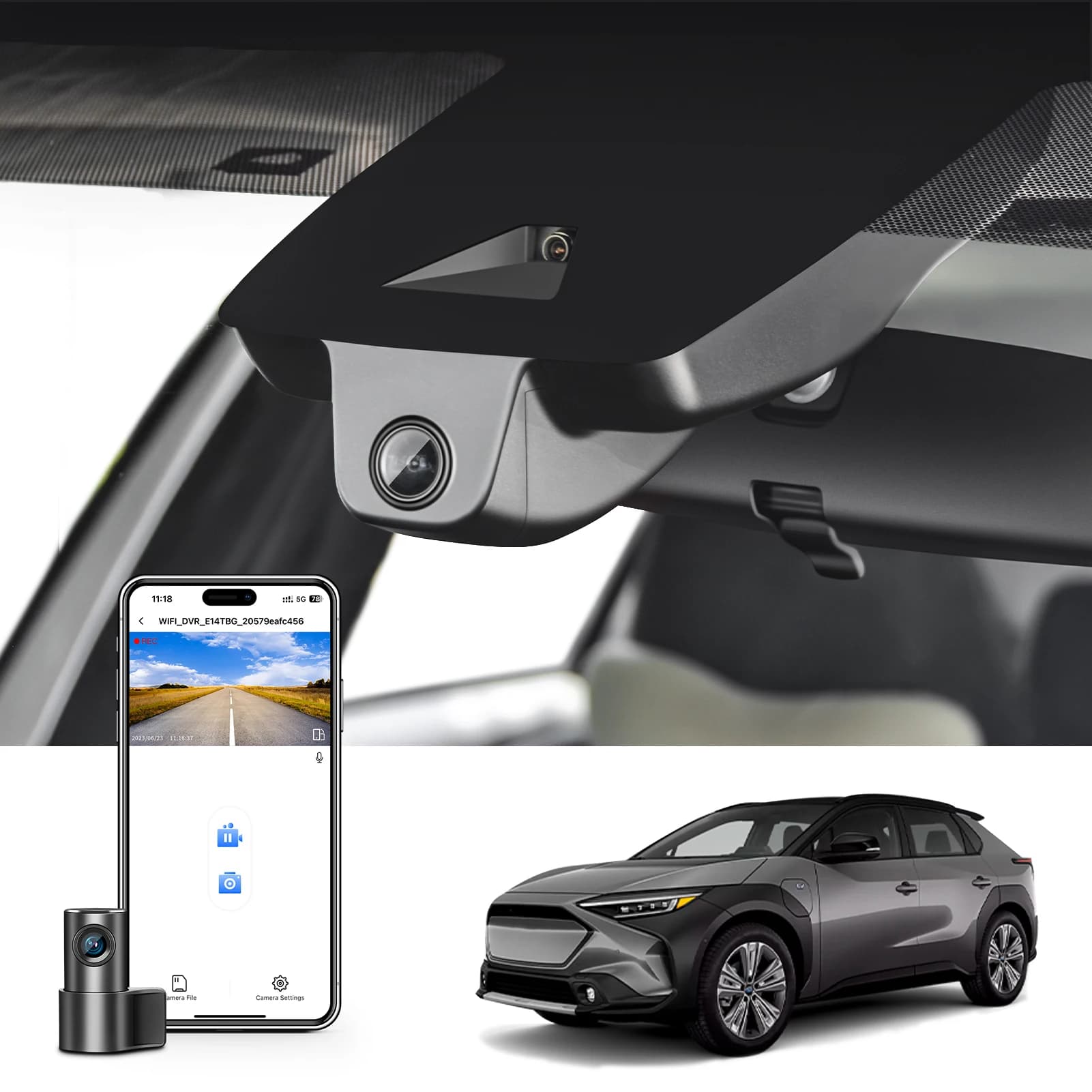 Dash Cam 4K Dedicata Mangoal per Subaru Solterra, Registratore Auto 2023-2026 con WiFi e APP GPS, Plug and Play