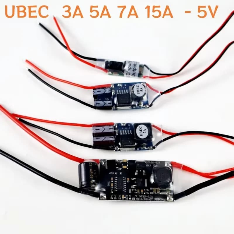 UBEC 5V 3A 5A 7A 15A Schermatura completa Antijamming Regolatore di commutazione per FPV RC Drone Ricevitore Alimentatore esterno