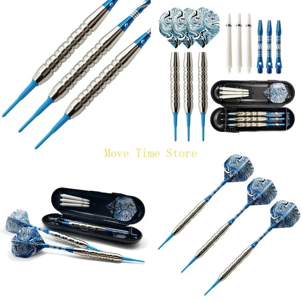 92ME 3Pcs/Pack Soft Tip Darts,Aluminum Shafts & Iron Barrel,Soft Tip & Pet Flight