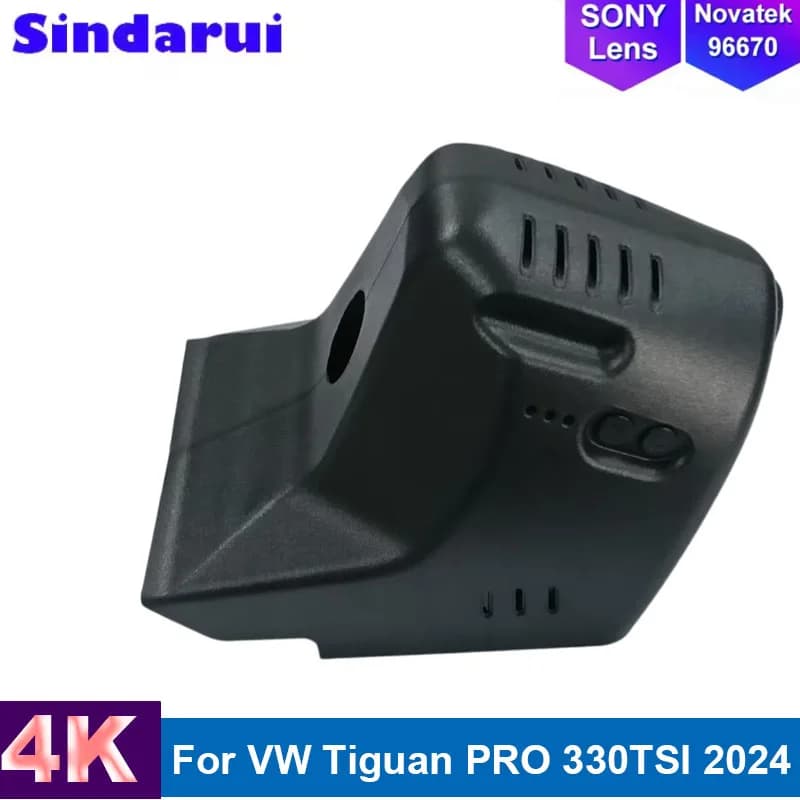 Dashcam WiFi 4K HD 2160P Plug and Play for Auto, Original for Volkswagen VW Tiguan PRO 330TSI 2024 2025 2026, APP Control and Sensor G