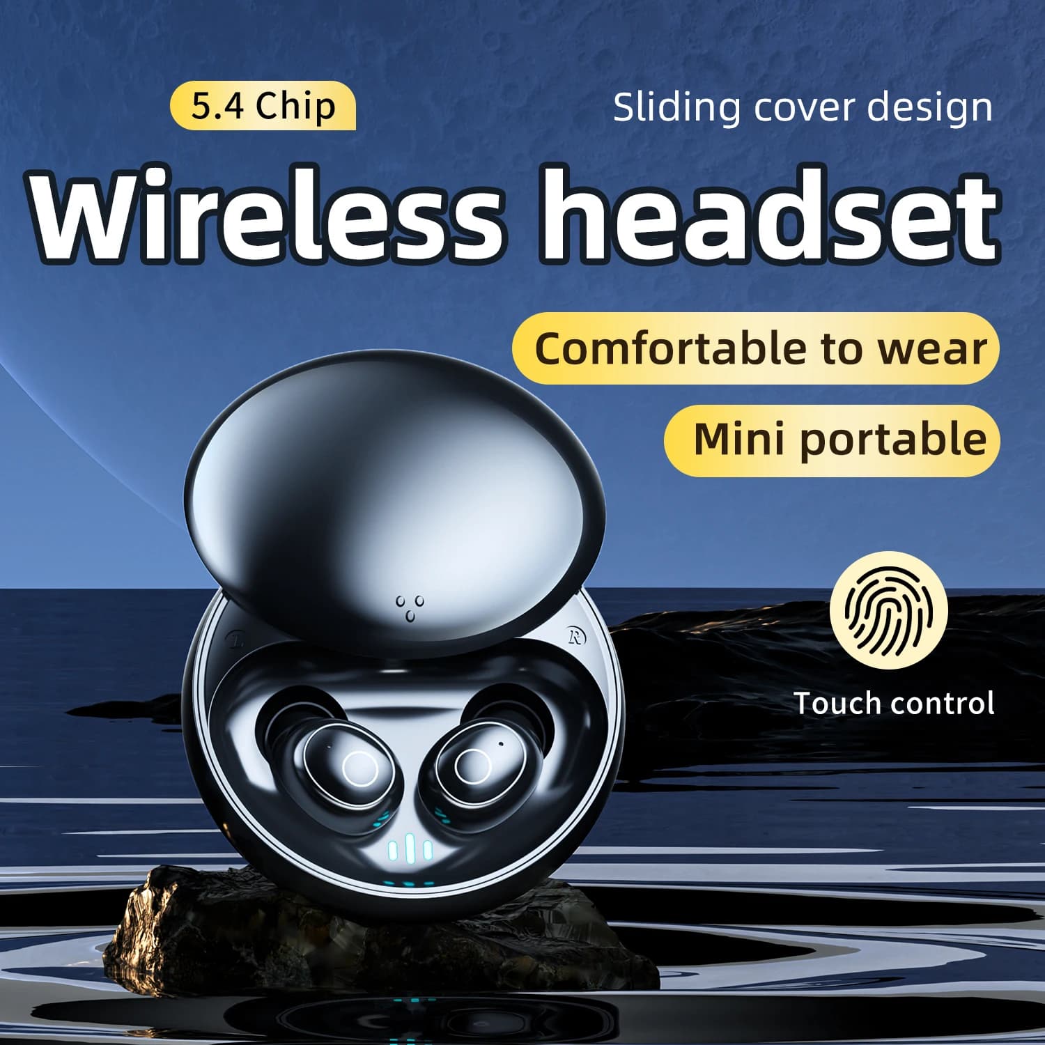 Bluetooth earphones Invisible sleep Small wireless earphones Mini comode headphones with noise block to sleep at home