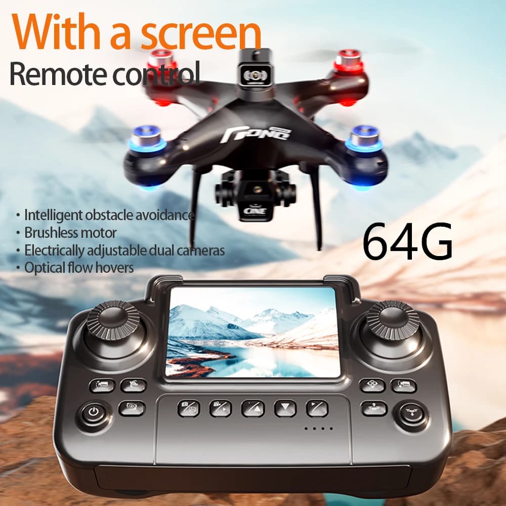 E55 Air Drone HD Aerial Photography Quadcopter Obstacle Avoidance Electric Dimming Flow Brushless Remote Control Dron Toy Gift
