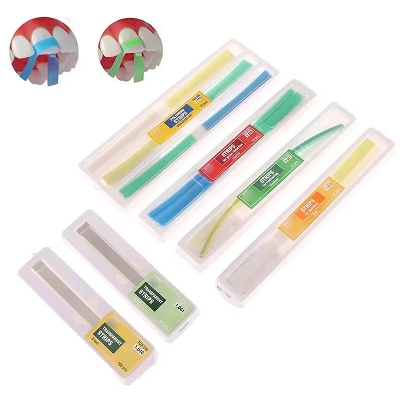 NIGF Dental Use And Drop Abrasive Polishing Strips Whitening Of Tooths Patterning Reptile Resin Strip Metallic Support Dentity Materials
