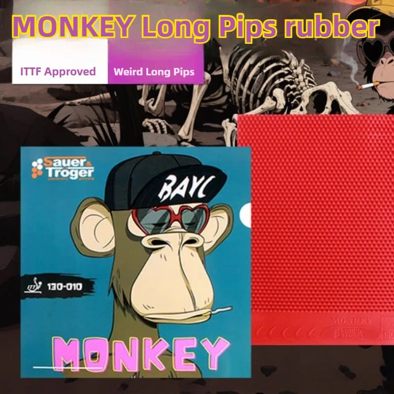 MONKEY Long Tips BOX Ping Pong Rubber Super Soft Scenter Ping Pong Rubber Cover for Ping Pong Approved ITTF