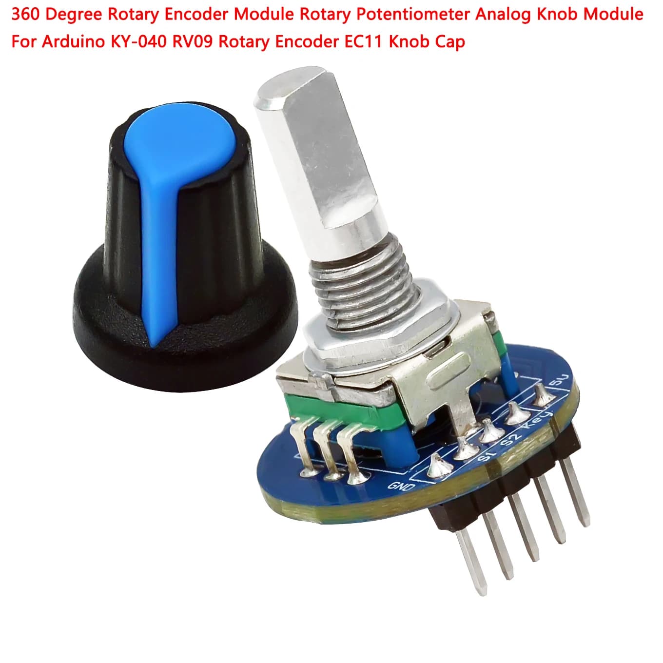 360 degree rotary encoder potentiometer analogue for Arduino KY-040 RV09 EC11 CapNew